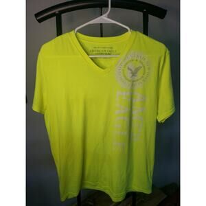 American Eagle AE Soft Graphic Print T-Shirt Highlighter Short Sleeve, Size L